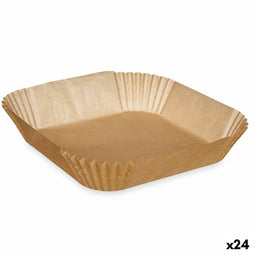 Olievrij bakpapier 21 x 21 x 4 cm (24 Stuks) Set Rechthoekig 20 Onderdelen