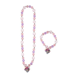 Set van Ketting en Armbanden Minnie Mouse 2 Onderdelen Roze
