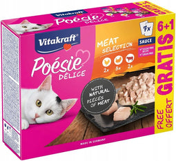VITAKRAFT Poésie Delice Meat selection - nat kattenvoer - 6 + 1 x 85g