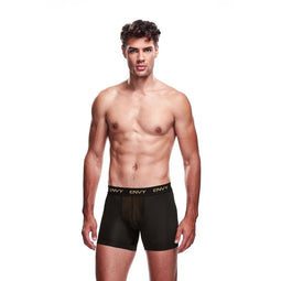 Heren Boxer Shorts Long Envy Zwart S/M