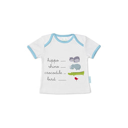 T-Shirt met Korte Mouwen voor kinderen HappyFriday Mr Fox Hippo Multicolour 12-18 Maanden