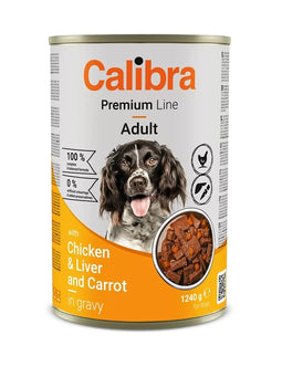 CALIBRA Premium Line Adult Chicken with liver and carrot - nat hondenvoer - 1240g