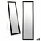 Staande spiegel Zwart Hout Kristal 38 x 134 x 2,5 cm (6 Stuks)