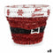 Decoratieve figuren Mand Klatergoud Wit Rood Polypropyleen PET 27 x 22 x 27 cm (8 Stuks)