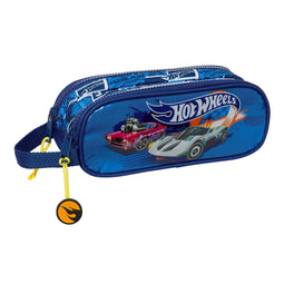Pennenetui met 2 vakken Hot Wheels Sonny Marineblauw 21 x 8 x 6 cm