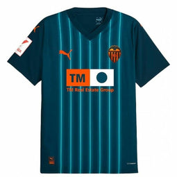 Heren-T-Shirt met Korte Mouwen Puma Valencia C.F. Away Marineblauw Maat M