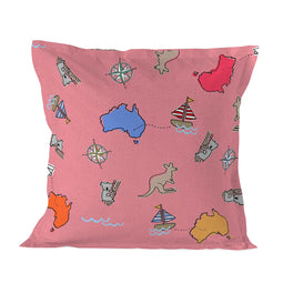 Kussensloop HappyFriday Baleno Teen Pink Kangaroo Multicolour 60 x 60 cm