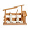 Kerststal set Wit Natuurlijk Hout Keramisch 10 x 21 x 25 cm (2 Stuks)