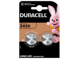 Duracell Battery Lithium, Button Cell, CR2450, 3V Blister (2-Pack)