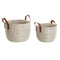 Basket spelset DKD Home Decor Natuurlijk Lichtbruin Polyurethaan Zeegras 41 x 41 x 29 cm