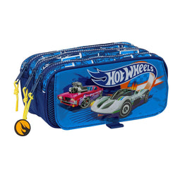 Pennenetui met 3 vakken Hot Wheels Sonny Marineblauw 21,5 x 10 x 8 cm