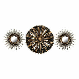 Wandspiegel Versa 35 x 35 cm Multicolour (3 Onderdelen) (3 Stuks)