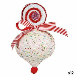 Kerstversiering Traan Wit 11 x 17 x 11 cm (12 Stuks)