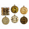 Set kerstballen 7 cm Groen Gouden PVC (4 Stuks)