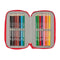 Driedubbele Pennenzak Atlético Madrid Rood 12,5 x 19,5 x 5,5 cm 36 Onderdelen