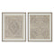 Canvas Home ESPRIT Wit Natuurlijk Boho 50 x 3,8 x 60 cm (2 Stuks)