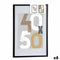 Muurfotlijst Zwart Plastic Hout MDF 52,5 x 2,5 x 72,5 cm (6 Stuks)