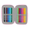 Dubbele etui Munich Heaven Hemelsblauw 12.5 x 19.5 x 4 cm 28 Onderdelen