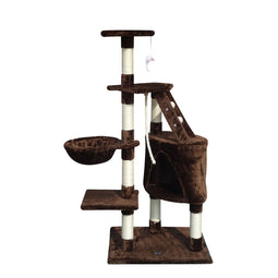 Krabpaal voor katten Gloria 55 x 40 x 120 cm Bruin Hout Papier Sisal