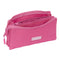 Pennenetui met 3 vakken Munich Basic Fuchsia 22 x 12 x 3 cm