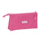 Pennenetui met 3 vakken Munich Basic Fuchsia 22 x 12 x 3 cm