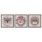 Canvas Home ESPRIT Wit Natuurlijk Kinderen dieren 30 x 2,6 x 30 cm (3 Stuks)