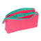 Pennenetui met 3 vakken Nait Nait Rosa fluor Roze 22 x 12 x 3 cm