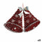 Kerstversiering Hanger (Afzuig)kappen Klatergoud LED Licht Wit Rood 52 x 31,5 x 7,5 cm (12 Stuks)