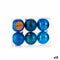 Set kerstballen Blauw Plastic 7 x 8 x 7 cm (12 Stuks)