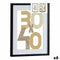 Muurfotlijst Zwart Plastic Hout MDF 42,5 x 2,5 x 52,5 cm (6 Stuks)
