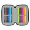 Driedubbele Pennenzak Teenage Mutant Ninja Turtles Zwart Grijs 12,5 x 19,5 x 5,5 cm 36 Onderdelen