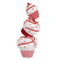 Decoratieve figuren Toren Taart Wit Rood polyestyreen 20 x 50 x 20 cm (2 Stuks)