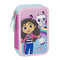 Driedubbele Pennenzak Gabby's Dollhouse Roze 12,5 x 6,5 x 19,5 cm