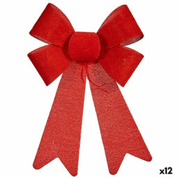 Lasso Kerstversiering Rood PVC 16 x 24 x 4 cm (12 Stuks)