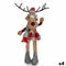 Decoratieve figuren Herten Wit Bruin Rood Grijs 17 x 15 x 60 cm (4 Stuks)
