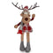 Decoratieve figuren Herten Wit Bruin Rood Grijs 17 x 15 x 60 cm (4 Stuks)