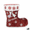 Decoratieve figuren Laars Klatergoud Wit Rood Polypropyleen PET 26 x 27 x 14 cm (8 Stuks)