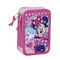 Driedubbele Pennenzak Minnie Mouse Roze 12,5 x 6,5 x 19,5 cm