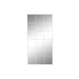 Wandspiegel DKD Home Decor Wit Kristal Ijzer Spiegel Venster 90 x 1 x 180 cm