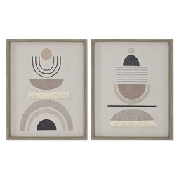 Canvas Home ESPRIT Beige Modern Scandinavisch 40 x 4 x 50 cm (2 Stuks)