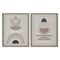 Canvas Home ESPRIT Beige Modern Scandinavisch 40 x 4 x 50 cm (2 Stuks)