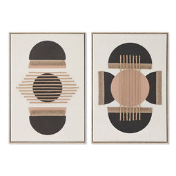 Schilderij 3D Home ESPRIT Boho 63 x 4,3 x 93 cm (2 Stuks)