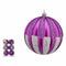 Set kerstballen 10 cm Paars Zilverkleurig PVC (6 Stuks)