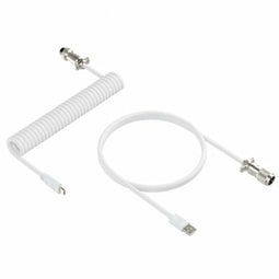 Kabel USB A naar USB-C Newskill NS-AC-COILC-W Wit