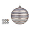 Set kerstballen Cirkels 10 cm Zilverkleurig Plastic (6 Stuks)