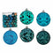 Set kerstballen Turkoois 7 cm (4 Stuks)