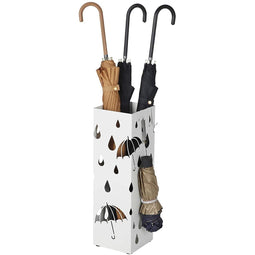 Paraplubak vierkant - modern - 15,5 x 15,5 x 49 cm - wit