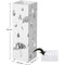 Paraplubak vierkant - modern - 15,5 x 15,5 x 49 cm - wit