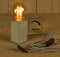 Anna's Collection - Tafellamp cement dimbaar 6x11 cm e27 1,5m snoer