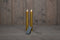 Anna's Collection - 2PCS GOUD RUSTIEK WAX DINER KAARS 23CM BEW. VLAM MET AFSTANDS BEDIENING 2XAA